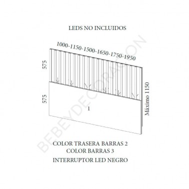 Cabecero central Barras