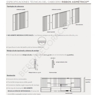 Cabecero Ribbon Asimetrico Cabecero Ribbon Asimetrico