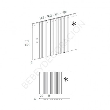 Cabecero Ribbon Asimetrico Cabecero Ribbon Asimetrico