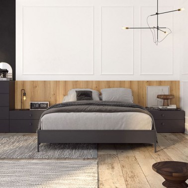 Cama aro con estructura metalica