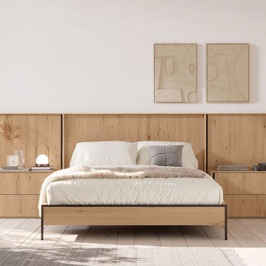 Cama aro con estructura metalica