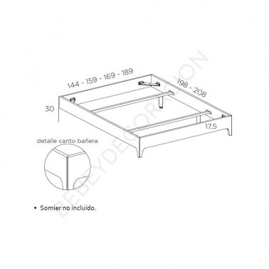 Cama Ingletada Pata Nordic