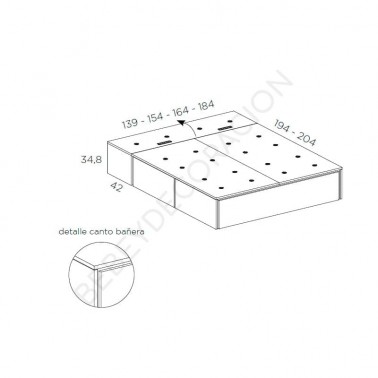 Cama con arcon y cajones Muss