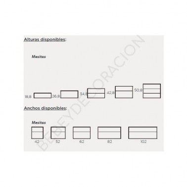 Mesita Natur dos cajones y diafano