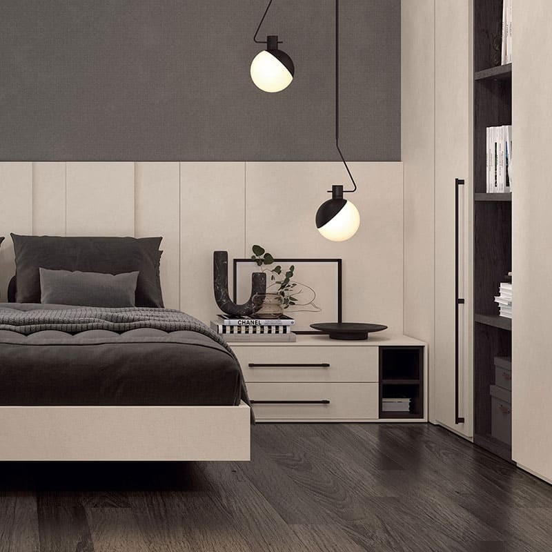 Mesita Natur dos cajones y diafano