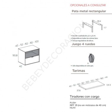 Mesita Natur cajon y hueco