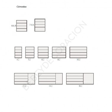 Comoda Natur cuatro cajones
