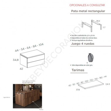 Mesita Muss dos cajones