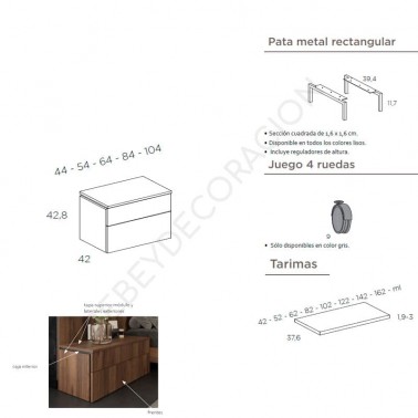 Mesita Muss cajon y contenedor