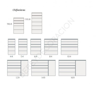 Chifonier Muss cuatro cajones