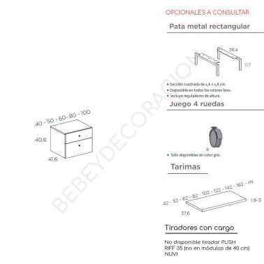 Mesita Front cajon y contenedor