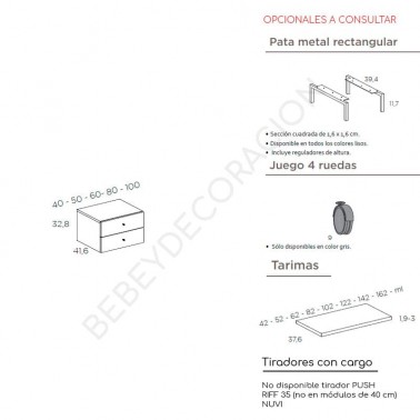 Mesita Front dos cajones