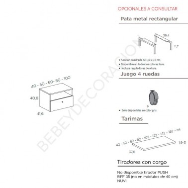 Mesita Front cajon y hueco