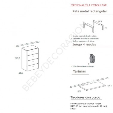 Chifonier Front cuatro cajones