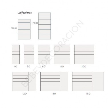 Chifonier Front cuatro cajones