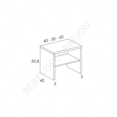 Mesita auxiliar con hueco