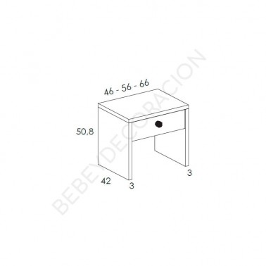 Mesita auxiliar con cajon