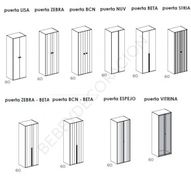 Armario dos puertas batientes Tegar