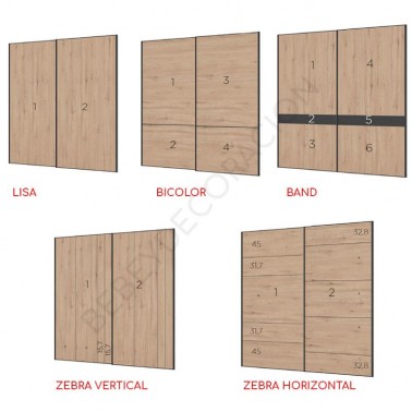 Armario dos correderas interiores