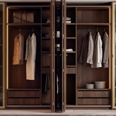 Armario cuatro puertas plegables correderas