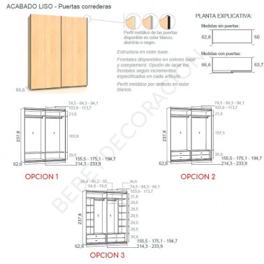 Armario dos puertas correderas RLV
