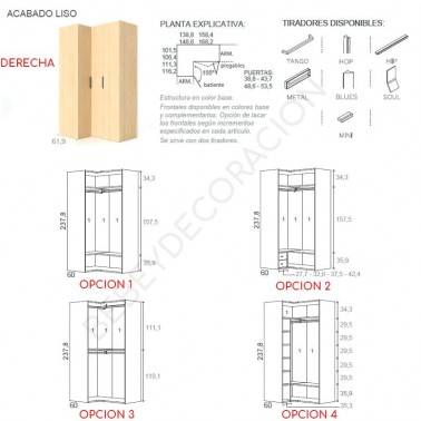Armario rincon puertas plegables RLV