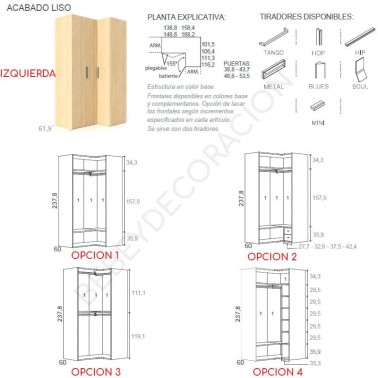 Armario rincon puertas plegables RLV