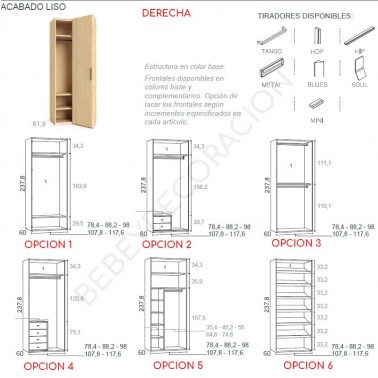 Armario dos puertas plegables RLV