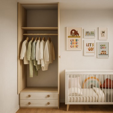 Armario dos puertas dos cajones Ros