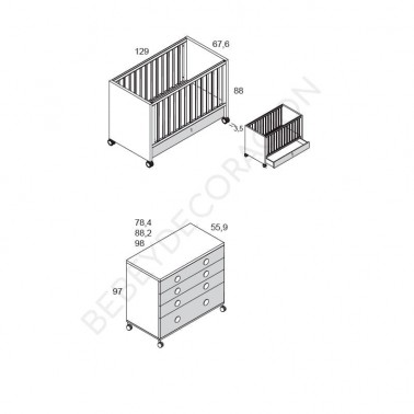 Habitacion Cuna Luxor con cajon