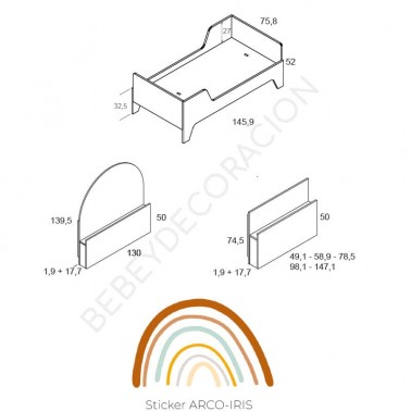 Habitacion con camita y estantes