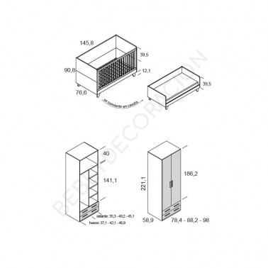 Habitacion Lago con armario