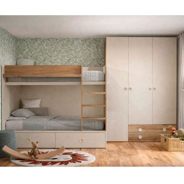 Habitacion con litera Lur y armario