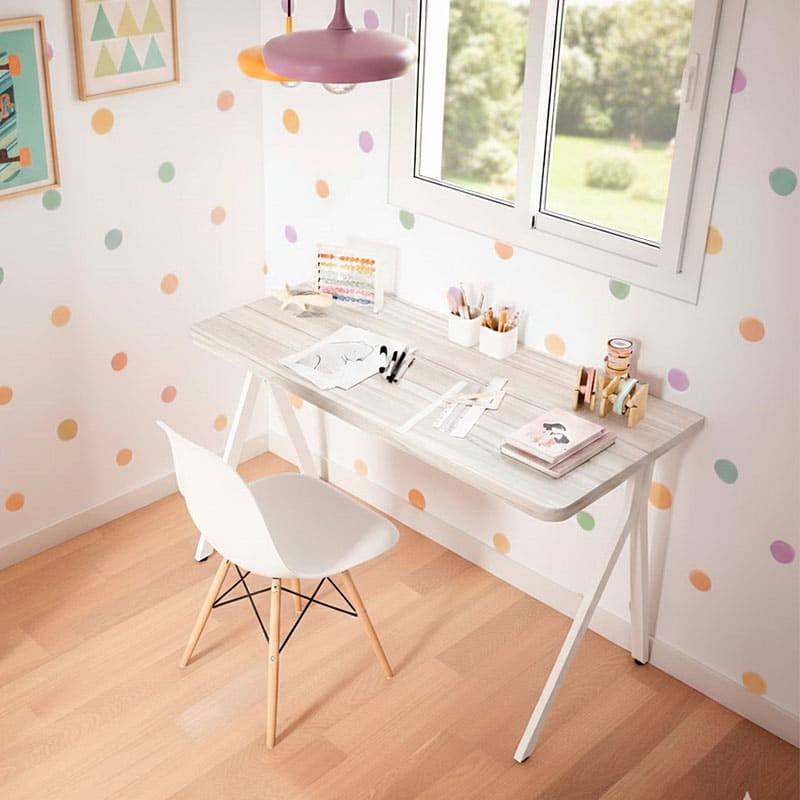 Escritorio canto curvo y patas Delulu