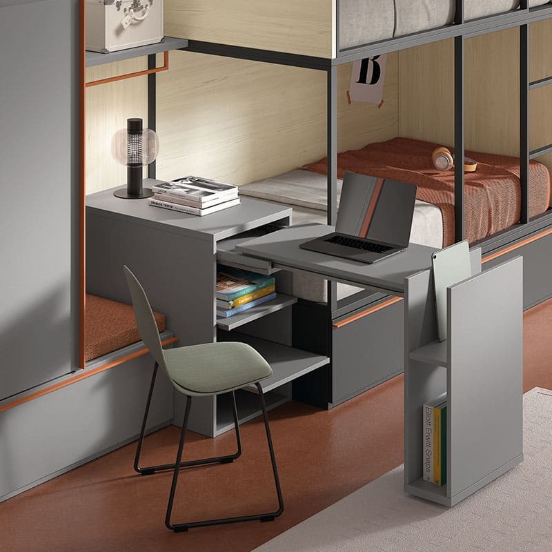 Mesa extensible corta libreria diafana