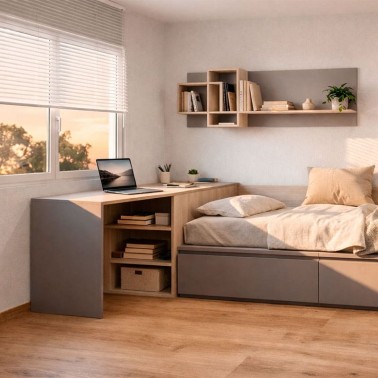 Arcon mesa extensible recta diafana