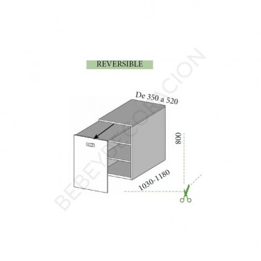 Arcon mesa extensible recta diafana