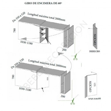 Arcon mesa giratoria con libreria