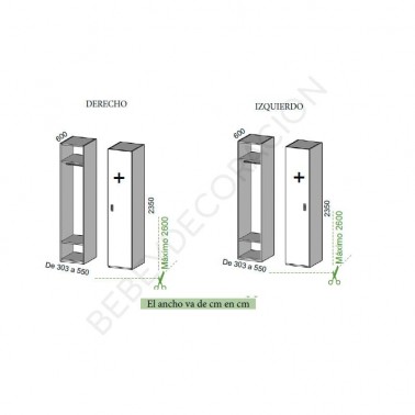 Armario una puerta Montes