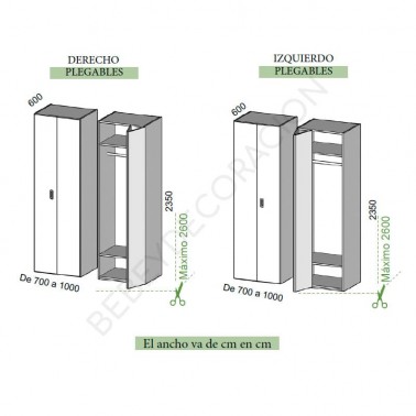 Armario dos puertas plegables Montes