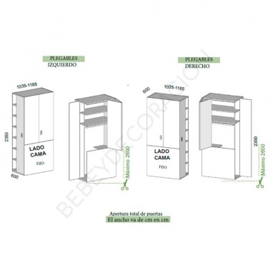 Armario con fijo y puerta lateral Montes