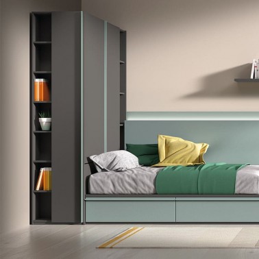 Armario con fijo puerta lateral y librerias Montes