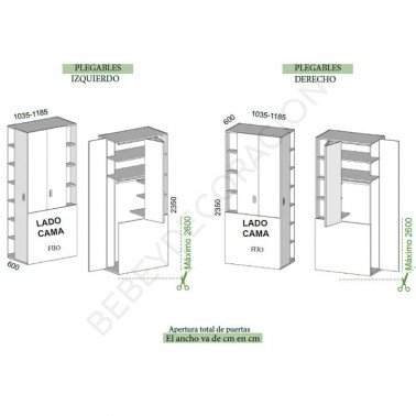 Armario con fijo puerta lateral y librerias Montes