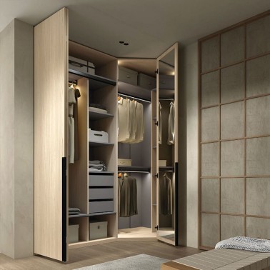 Armario rincon chaflan puertas plegables