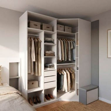 Armario rincon chaflan puertas plegables