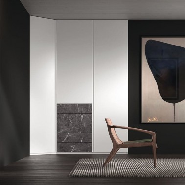 Armario rincon chaflan con cajones Montes