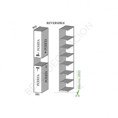 Terminal cuatro puertas batientes Montes