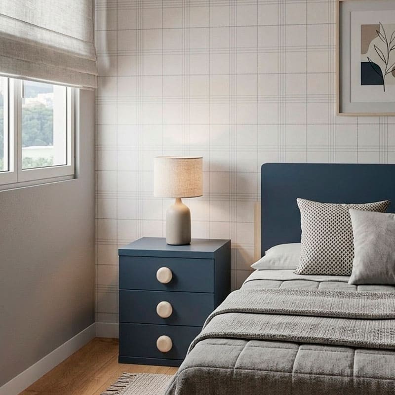 Mesita Up tres cajones Ros