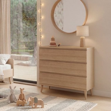 Comoda cambiador Firenze roble