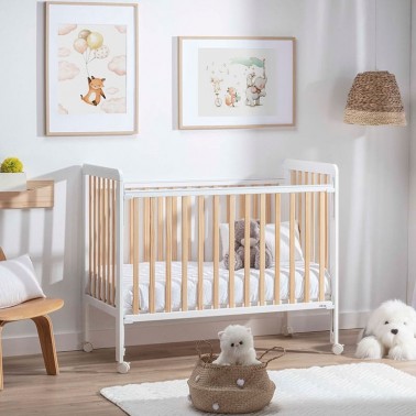 Cuna colecho Bari 60x120 con ruedas